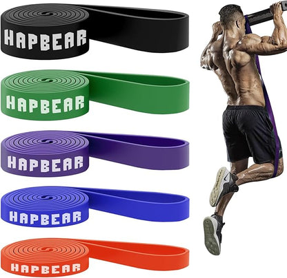 HAPBEAR Pull Up Assistance Bands - Pull Up Bands - Resistance Bands - Exercise Bands Resistance Bands Set - Workout Bands for Working Out, Stretching, Muscle Training