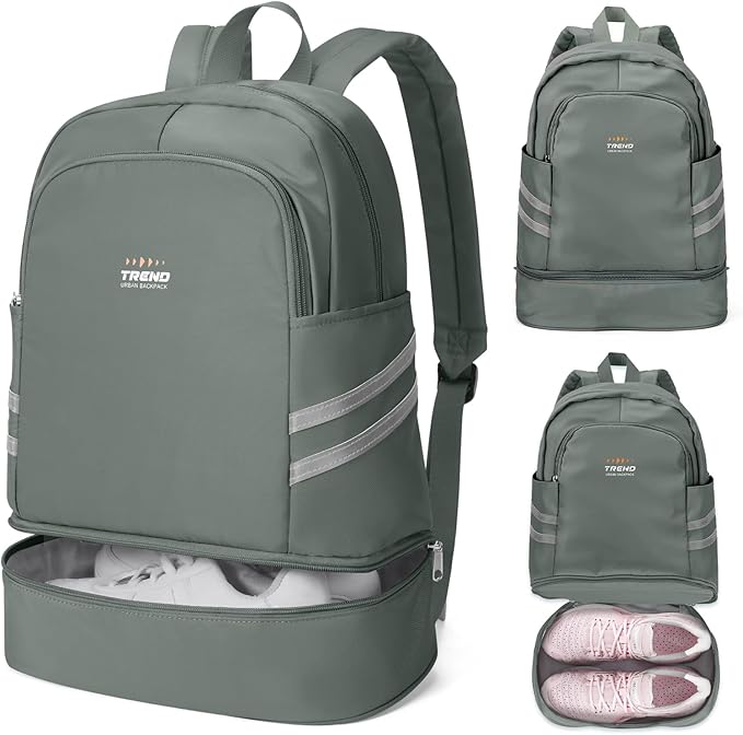coofay Gym Backpack For Women Waterproof Backpack With Shoe Compartment Lightweight Travel Backpack Sports Backpacks Small Gym Bag