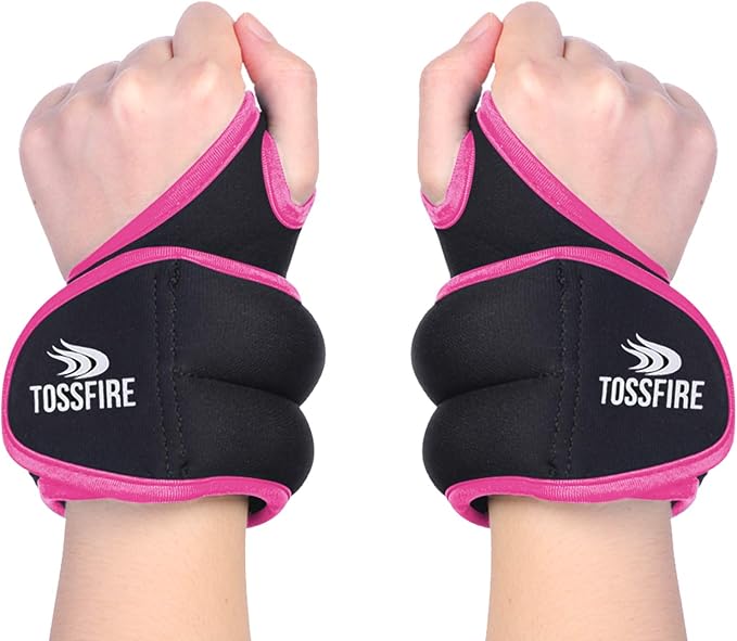 Comfecto Wrist Weights with Thumb Loops Lock, 1lb*2 2lbs*2 for Running, Strength Training, Walking, Exercises, Gym, Cardio, Men, Women