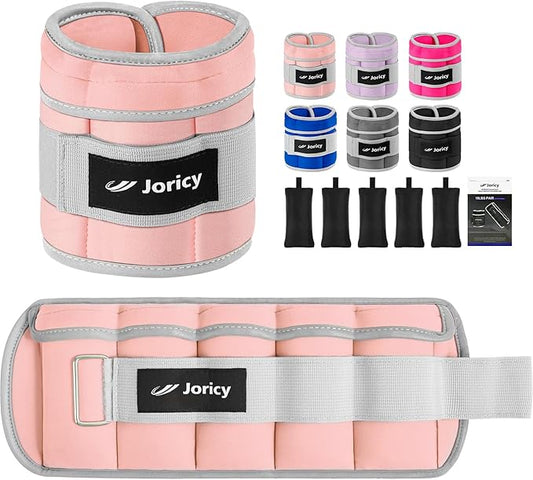 Adjustable Ankle Weights for Women Men 1 2 4 5 6 8 10 LBS 1 Pair Leg Weights Wrist Hand Arm Weights with Removable Weight Strength Training Weight for Walking Running Gym Fitness Physical Therapy