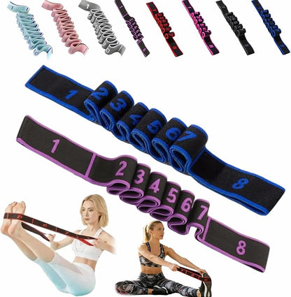 Fitness Resistance Bands with Handles, Fitness Resistance Band for Stretching and Yoga, Fashion Puller Exercise, Adjustable Bands for Full Body Stretching Shaping