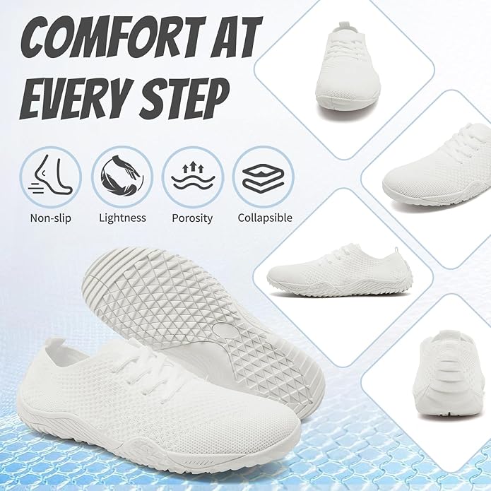 WCIDFY Barefoot Shoes Women Zero Drop Gym Walking Shoes Non Slip Minimalist Tennis Lightweight Breathable Yoga Sneakers