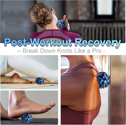 Deep Tissue Massage Ball for Exercise & Recovery - SGS Certification - Targets Back, Shoulder, Legs&Feet - Relieves Muscle Knots, Joint Pain&Tightness, Pressure Point Therapy- Myofascial Release Ball