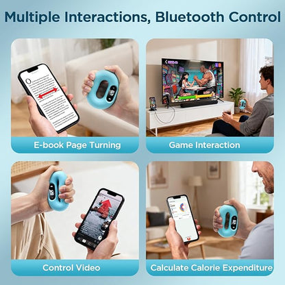 Smart Grip Trainer, Supports Multiple Game Interaction and HID Mode Video Browsing,Hand Gripper for Fitness, Stress Relief and Rehabilitation Training, Hand Exerciser