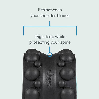 Chirp Wheel XR 3P Massage Roller Set - 10” Acupressure, 6” Knot-Kneading Thumb, 4” Neck & Headache Tension Relief, High Density Foam Massage Rollers for Back & Neck Pain, 500lbs Capacity, Black
