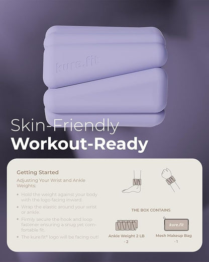 Pilates Weight | Wrist & Ankle Weights for Women | Weighted Bangles | 1LB/ 2LB Each (Set of 2)