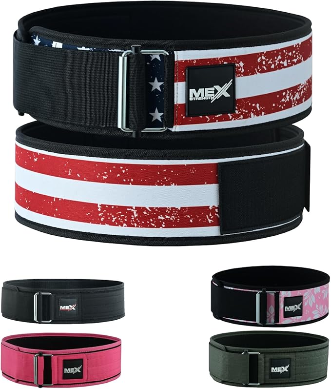 Self Locking Neoprene Gym Weight Lifting Belts for Men Women, Lumbar Support Stability, Adjustable Design, Fit Straps, Deadlifts, Training, Bodybuilding