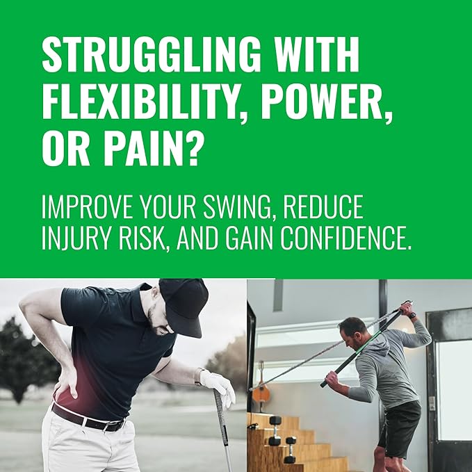 GolfForever Swing Trainer – Golf Fitness & Training System for Strength, Flexibility & Swing Power – Includes Membership & Premium Training Bar for Golf-Specific Workouts