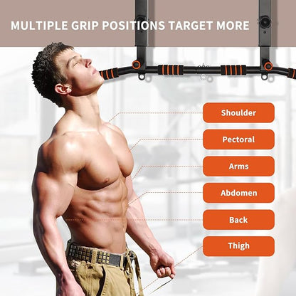 Pull Up Bar Wall Mounted: Adjustable Wall Joist Mount Pull Up Bar & Chin Up Bar for Home Gym Workout Strength Training Equipment