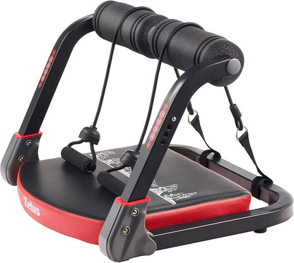 ZELUS Ab Machine with Resistance Bands for Home Gym, 2 in 1 Ab Workout Equipment with Rebound Assist 4 Intensities, Core Strength Trainer Whole Body Exercise Fitness Equipment for Home Workouts