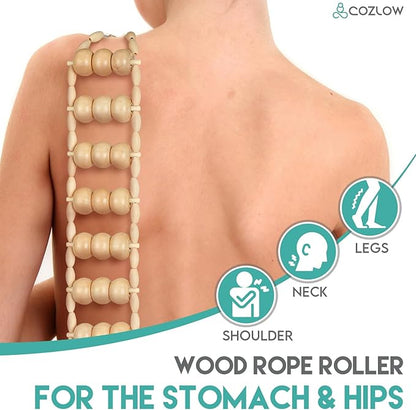 COZLOW 6-in-1 Wood Therapy Massage Tools - Professional Maderoterapia Kit for Body Sculpting, Shaping, Fascia Release & Lymphatic Drainage - Maderotherapy Helps Reduce Cellulite Appearance