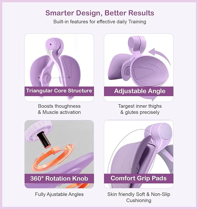 Thigh Trainer Ultimate Kegel Exercise Machine, Inner Thigh & Hip Trainer | Pelvic Floor Exerciser for Men & Women
