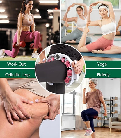 Cellulite massage tool | 360°removable cellulite remover for legs & Lymphatic Drainage Massager | Fascia Blaster for Contoured & Smoother Skin,Tool for Sore Arms, Legs, Stomach & Buttocks Pink