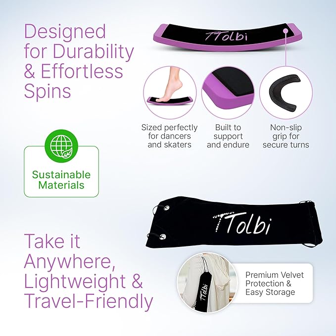 Premium Turn Board for Dancers & Skaters – Improve Turning, Balance & Spins Technique | Ballet, Ice Skating & Dance Training Equipment