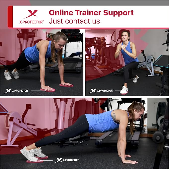 X-Protector Sliders for Working Out - 2 PCS - Double-Sided Exercise Sliders for Hard & Carpeted Floors - Gliders for Exercising!