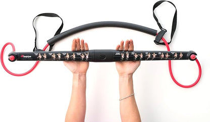 Core System Portable Home Gym - Resistance Trainer All-in-One Band + Bar Kit, Full Body Workout: Improve Fitness, Build Muscle, Strength Exercises with Marie Osmond Workout DVD Included