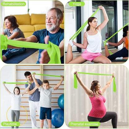 DEEKIN 10 Pcs Resistance Bands Professional Exercise Elastic Bands Latex-Free Yoga Starter Set for Pilates, Physical Therapy, Strength Training, Yoga, Working Out for Women Home Gym