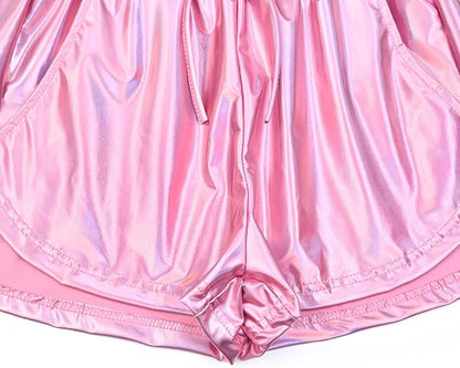 Perfashion Women's Metallic Shorts Summer Sparkly Hot Outfit Shiny Short Pants
