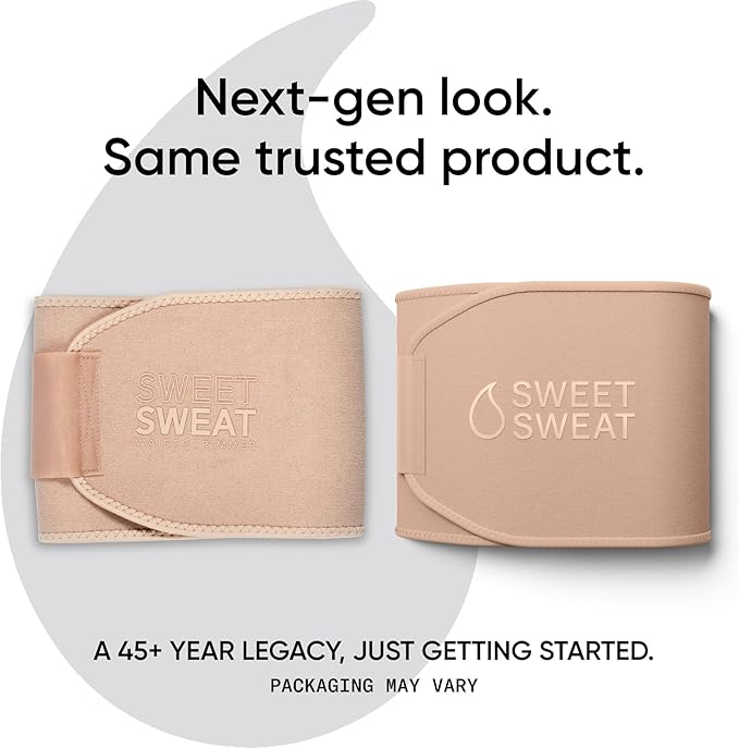 Sweet Sweat Waist Trimmer Toned Series - Premium Sweat Enhancing Fitness Belt for Women & Men - 5 Adjustable Sizes