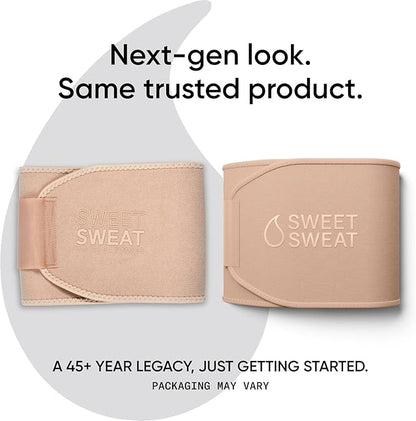 Sweet Sweat Waist Trimmer Toned Series - Premium Sweat Enhancing Fitness Belt for Women & Men - 5 Adjustable Sizes