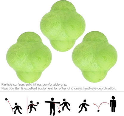 3Pcs Bounce Reaction Balls,Reflexs Ball for Agilitys and Coordination Training