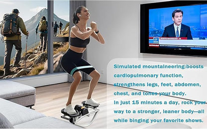 U Shape Stepper - Compact for Small Spaces, Digital Display for Home Cardio Workout and Apartment Fitness, Suitable for Home