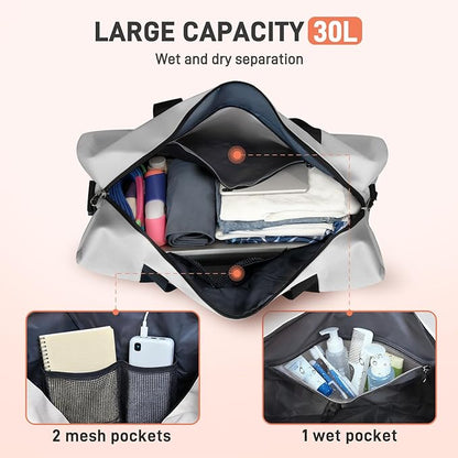 Yoga Mat Bag, Gym Workout Bag with Water Bottle Pocket, Pilates Bag for Women with Wet & Dry Pocket, Yoga Bags and Carriers Fits All Your Stuff, Yoga Tote Bag for Sports Travel Office