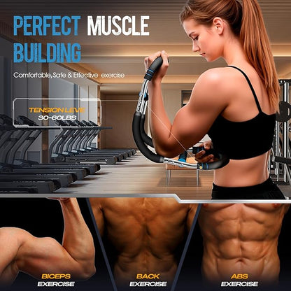 Twister Arm Trainer, Adjustable Twister Arm Chest & Arm Workout Equipment for Men & Women, Ergonomic Detachable Arm Trainer Home Gym Strength Trainer with Anti-Slip Handles & Carry Bag
