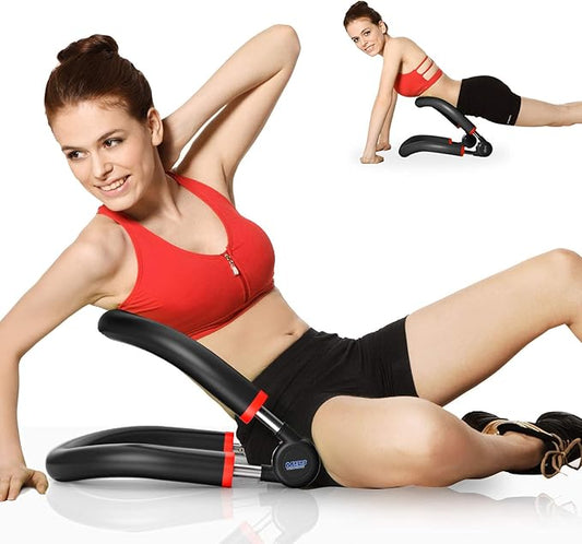 Ab Machine for Home Gym – All-in-One Abs Workout Equipment, Core & Sit Up Trainer for Stomach Exercise, USA Patented Ab Crunch Machine, Black