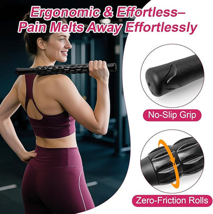 Massage Roller, Muscle Roller Stick, Therapy Roller Stick for Legs, Calf, Thigh, Lipo Roller for Relief Muscles, Deep Tissue Massage Rolling Pin for Trigger Points, Help Sore Muscle Recovery