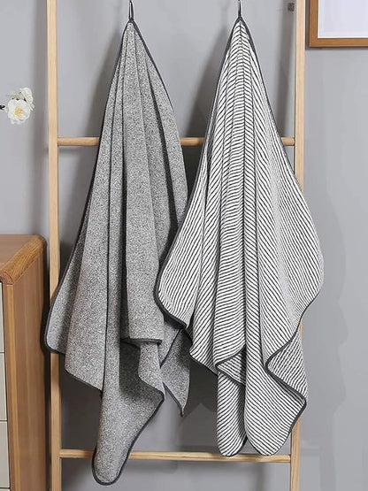 2-Pack Microfiber Bath Towels (27x54 Inches) - Ultra Soft & Quick Dry, 3X Absorbency, Lightweight for Gym, Yoga, Travel & Spa - Perfect for Home, Fitness & Post-Workout