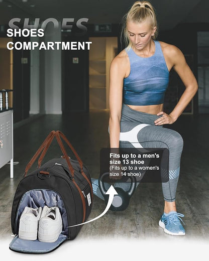 Gym Bag Womens,Travel Duffel Carry on Bag Sport Tote Bag Weekend Overnight Bag
