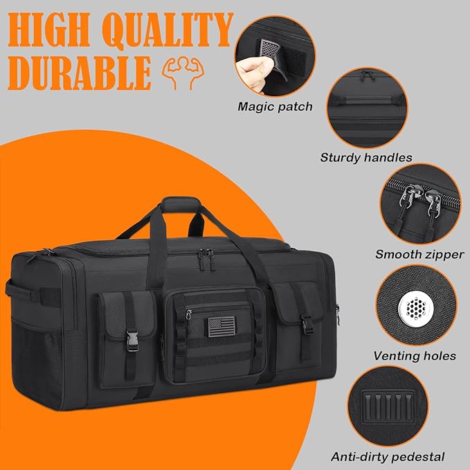 135L 37" Extra Large Duffle Bag for Men, Heavy Duty Sports Gym Equipment Travel Duffle Bag