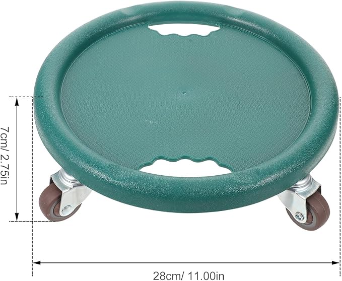PRETYZOOM Abdominal Roller Wheel with Four-wheel Silent Design, Multifunctional Core Exercise Slider Disc for Home Gym Fitness, Green Ab Workout Machine for Men and Women