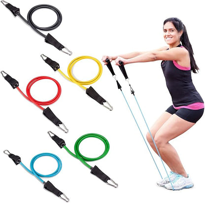 Fit Simplify Resistance Tube Bands 12 Piece Set with Instruction Booklet
