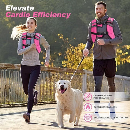 VBSD Weighted Vest Woman 6lb/8lb/12lb/16lb/20lb/25lb/30lb Weight Vest for Women Men Body Weight Vests for Walking Strength Training Running Workout Jogging Fitness