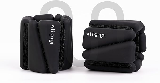 Aligna Pilates Essential Kit | Complete Home Set for Balance, Flexibility & Strength | 8-Piece Set with Pilates Ring, Softball, Resistance Bands, Ankle Weights, Yoga Socks & Carry Bag