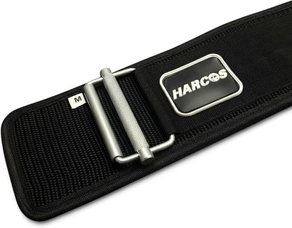 HARCOS Auto-Lock Weight Lifting Belt – 4” Premium Nylon Gym Belt for Squats, Deadlifts & Olympic Lifting – Adjustable Core Support Belt for Men & Women