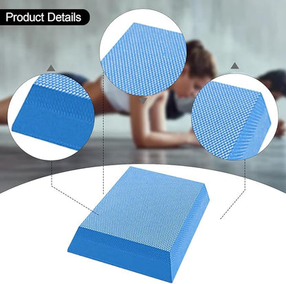 Exercise Balance Pad Foam Mat TPE Anti Slip Soft Balance Cushion for Stability Home Gym Stretching Indoor Meditation 11.81 x 7.09 x 2.36 Inch- black