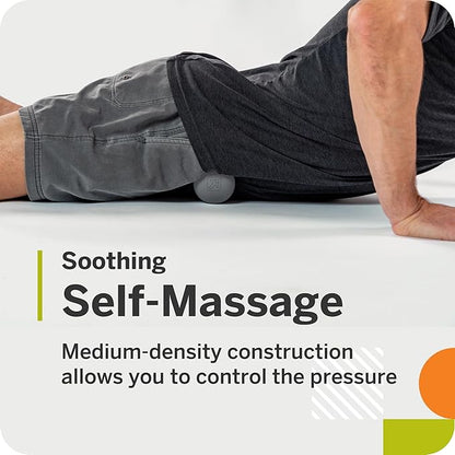 Foundation Massage Balls - Medium-Density Myofascial Release Tool, Durable Vulcanized Rubber, Portable, Ideal for Muscle Recovery & Flexibility, Multi-Pack Options Available, Grey/Orange, 2 Pack