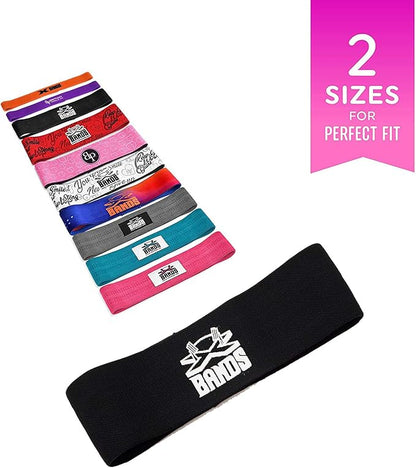 The X Bands Exercise Resistance Bands - Non-Slip Extra Thick Fabric Hip Loop Booty Bands - 20, 30, 40, 50 lb - Fitness Workout for Legs, Butt Training, Stretching, Yoga