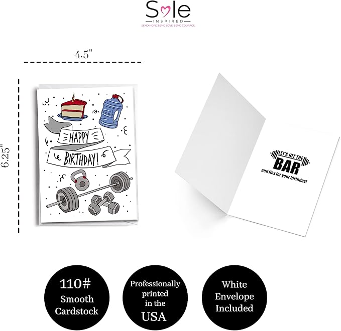 Birthday Card for personal training/trainer, weight lifting, gym rat, and cossfit lover