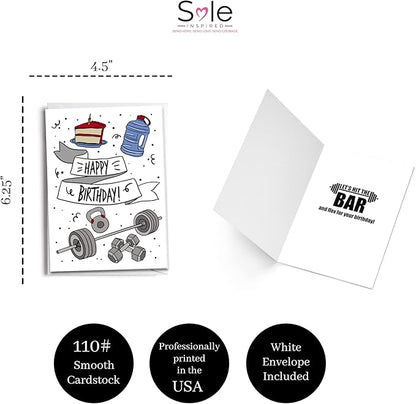 Birthday Card for personal training/trainer, weight lifting, gym rat, and cossfit lover