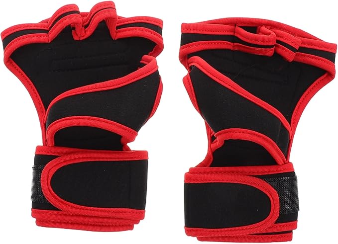 BESPORTBLE 1pair - Half Finger Weightlifting Gloves Wrist Support for Fitness Training and Comfortable Workout Gloves for Weightlifting Dumbbells Pull-ups and More
