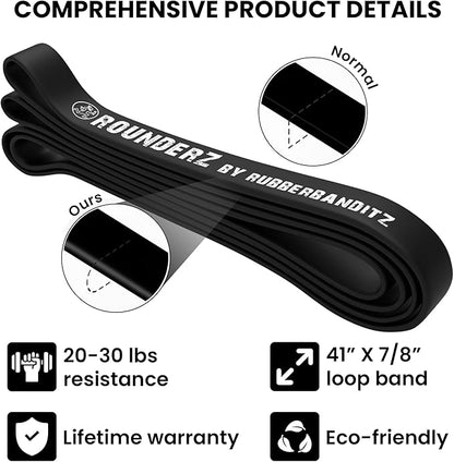 Rubberbanditz Rounded Edge Resistance Band | Compact and Light Weight Exercise Bands | Suitable for All Fitness Levels Users| Travel Friendly Resistance Bands for Working Out