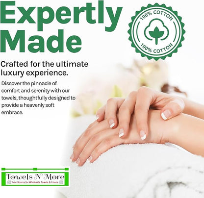 Towels N More Multi Pack 22X44 Small Light Weight Gym Towels or Can be Used as Quick Dry Bath Towel or Salon Towel, 100% Ring Spun Cotton Loops Sweat Towels Women's Hair Dry Towel (36)