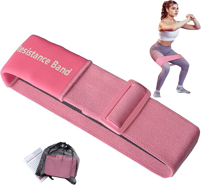 Adjustable Fabric Resistance Bands, Non-Slip Exercise Bands for Men and Women, Perfect Workout Bands for Glutes and Lower Body Training - 1 Pack