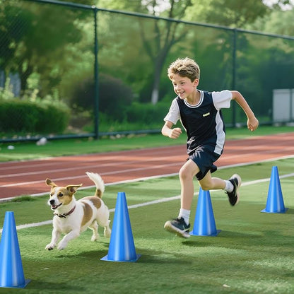 12 Inch Durable Cones,12pcs Versatile Plastic Traffic Cones and Soccer Cones for Sports Training,Agility Drills,Parking Safety,Basketball Training,Football Training.