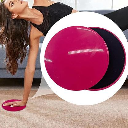 Gliding Discs For Abdominal Exercises - Core Sliders | Fitness Gliding Discs | Exercise Discs | Core Trainer | 2x Two-Sided Gym Sliding Plate Pads | Yoga Cushion For Carpet Or Hardwood Floors
