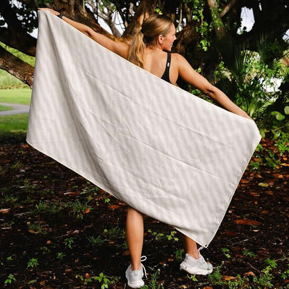 Sprints Athletic Running Towel, Full-Sized, Car Seat Cover - Performance Microfiber (Velocity Blitz Cream)